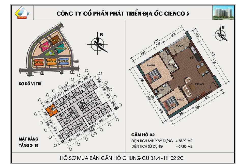 mặt bằng chung cư thanh hà b1.4 hh02 2c