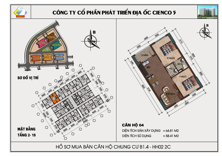 mặt bằng chung cư thanh hà b1.4 hh02 2c