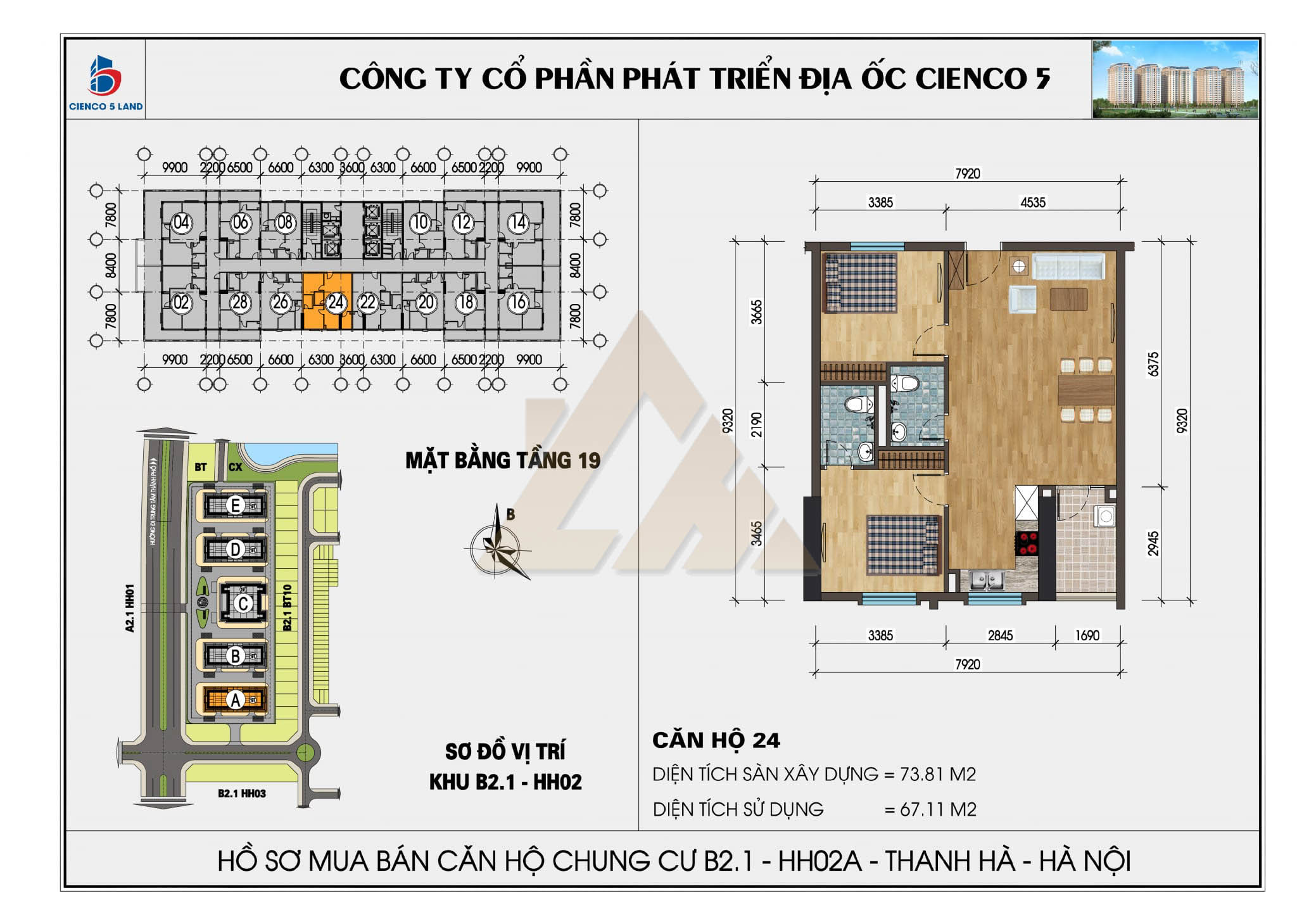 mặt bằng chung cư thanh hà b2.1 hh02