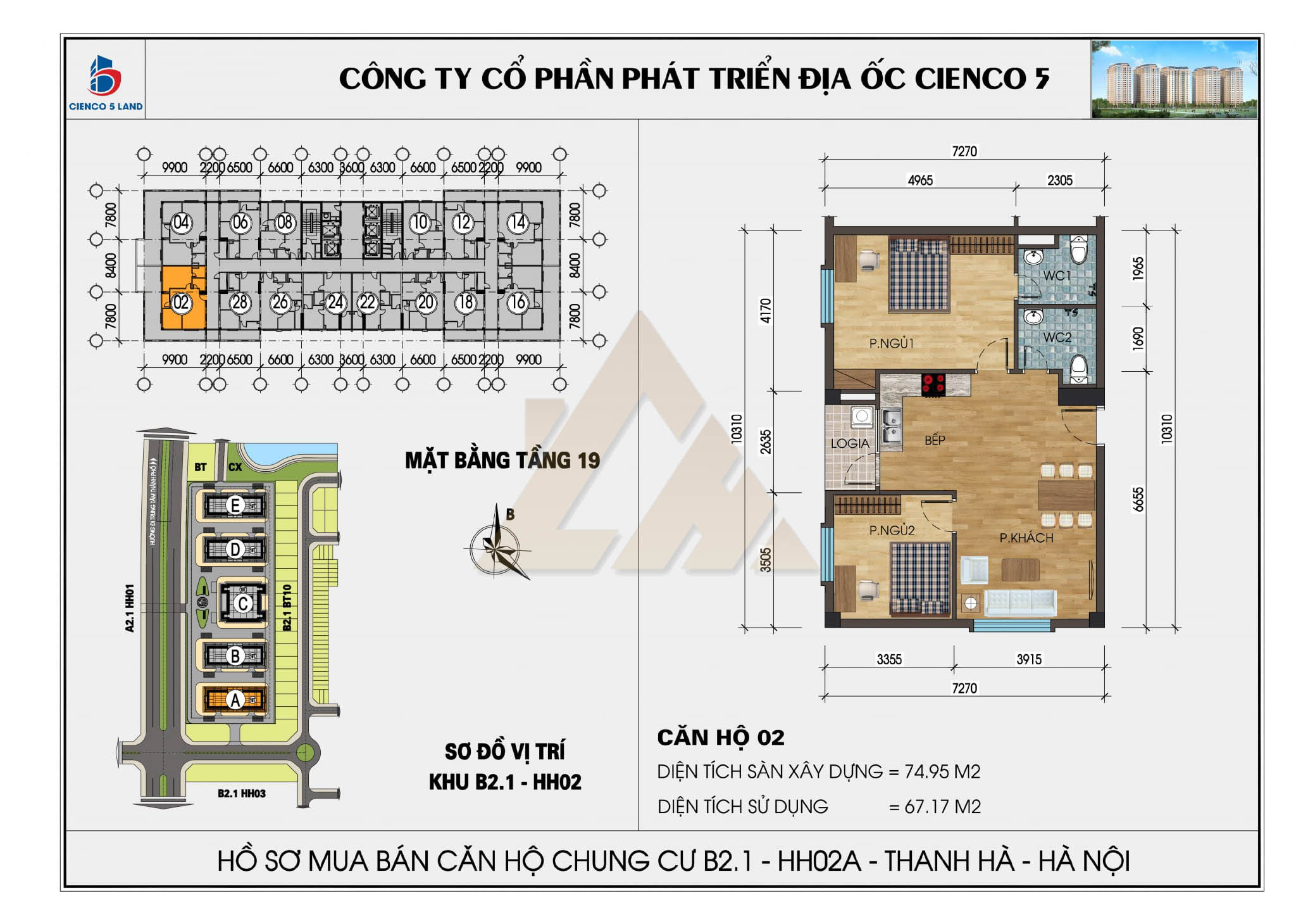 mặt bằng chung cư thanh hà b2.1 hh02