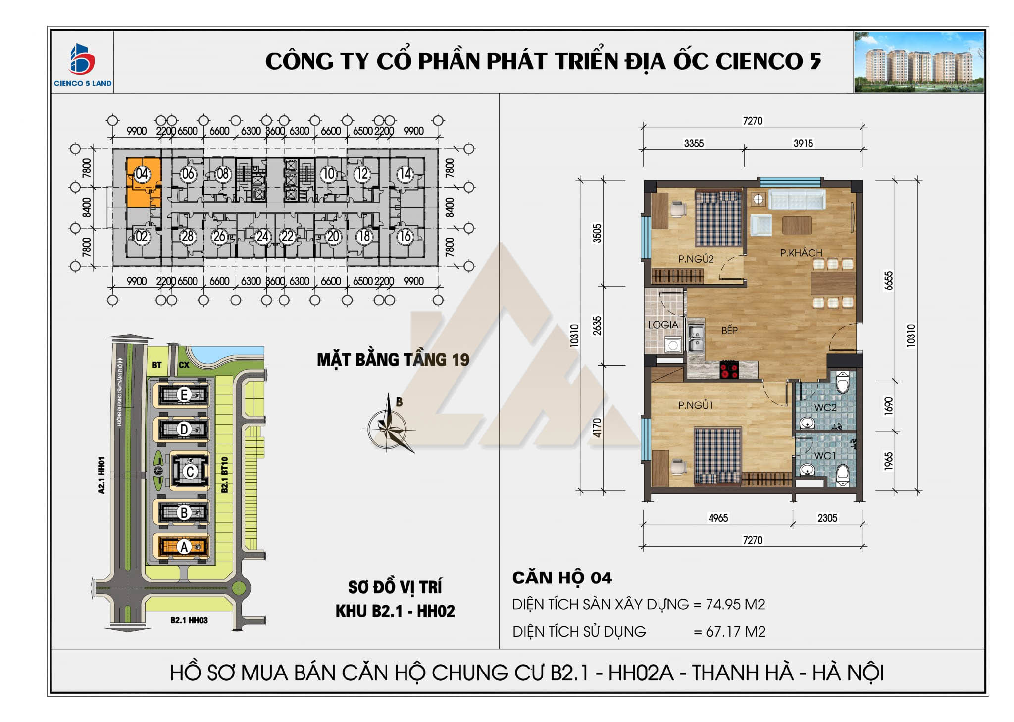mặt bằng chung cư thanh hà b2.1 hh02