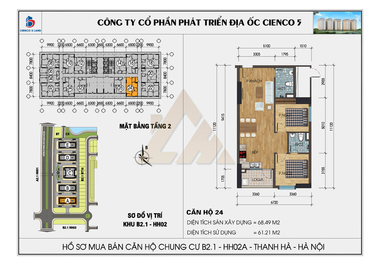 mặt bằng chung cư thanh hà b2.1 hh