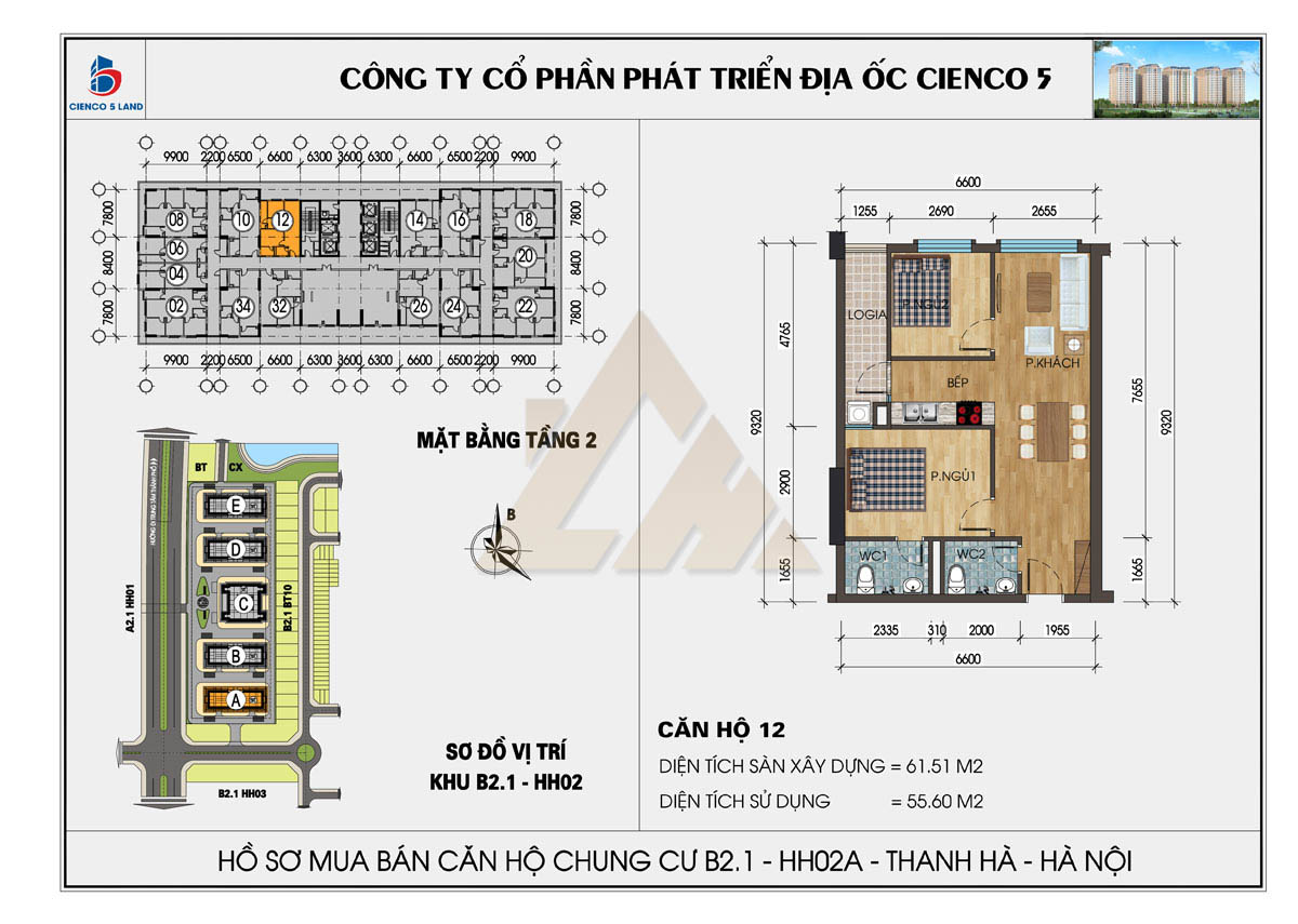 mặt bằng chung cư thanh hà b2.1 hh