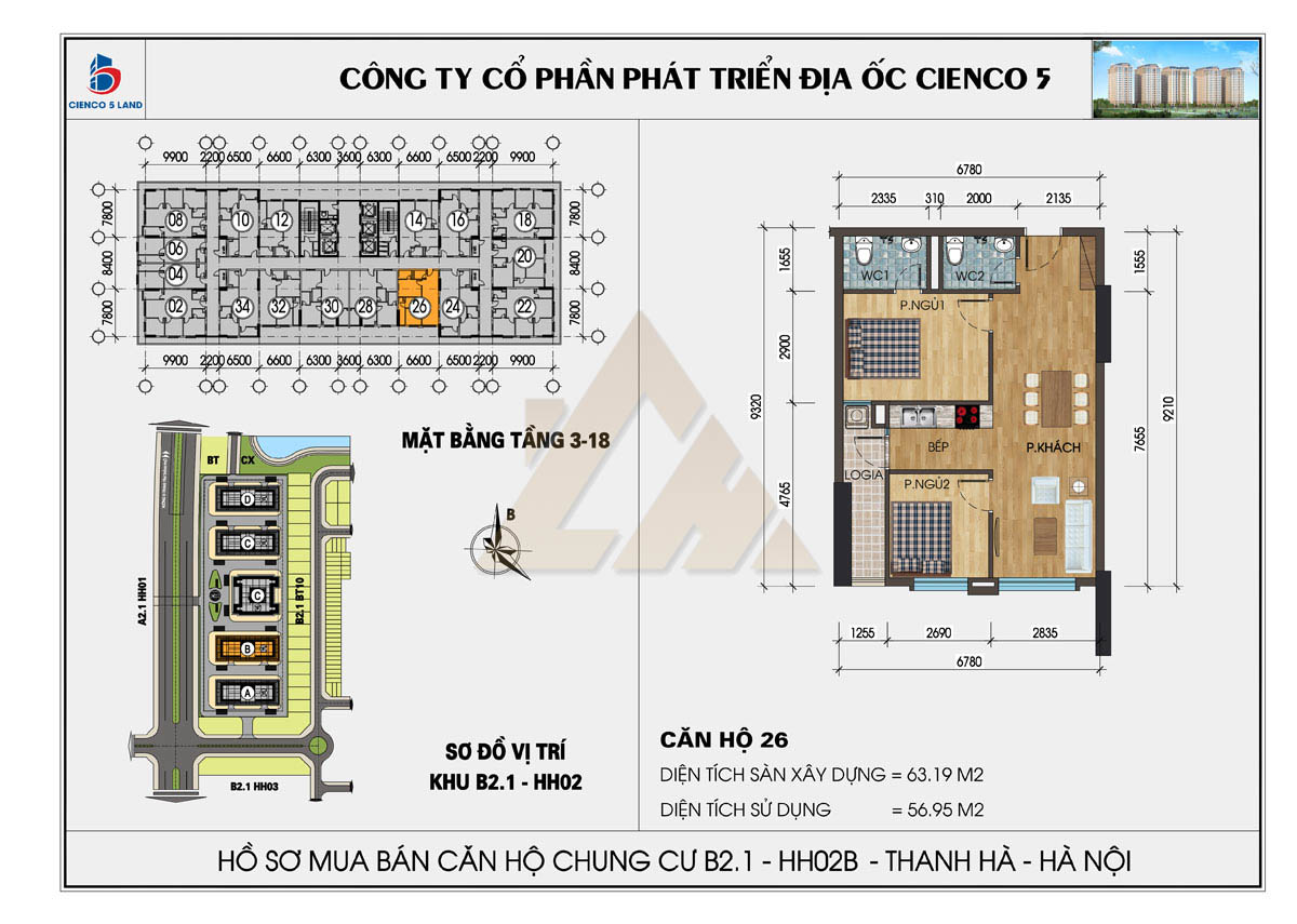 mặt bằng chung cư thanh hà b2.1 hh02b
