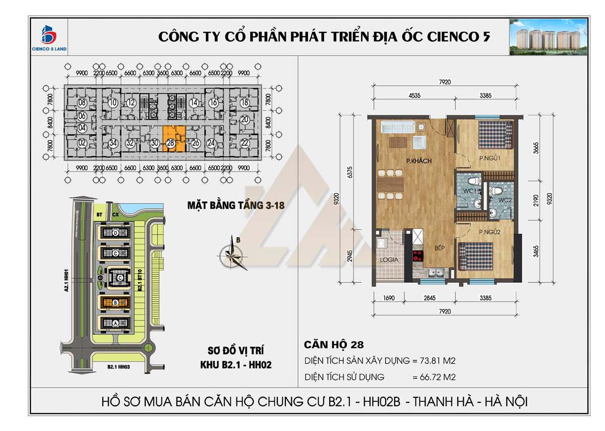 mặt bằng chung cư thanh hà b2.1 hh02b
