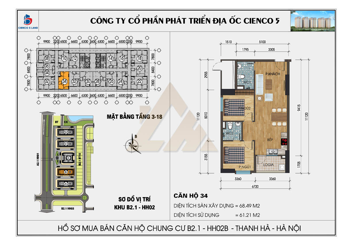 mặt bằng chung cư thanh hà b2.1 hh02b