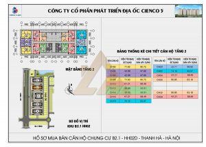 mặt bằng chung cư thanh hà b2.1 hh02d tầng 2