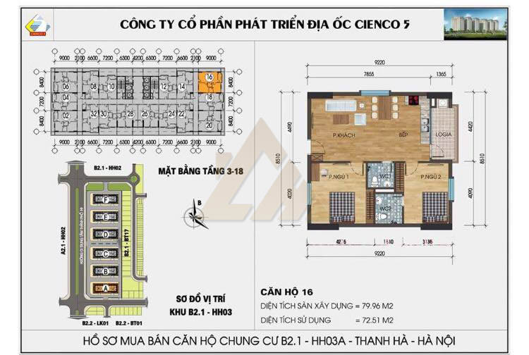 bán chung cư thanh hà b2.1 hh03 căn góc hồ