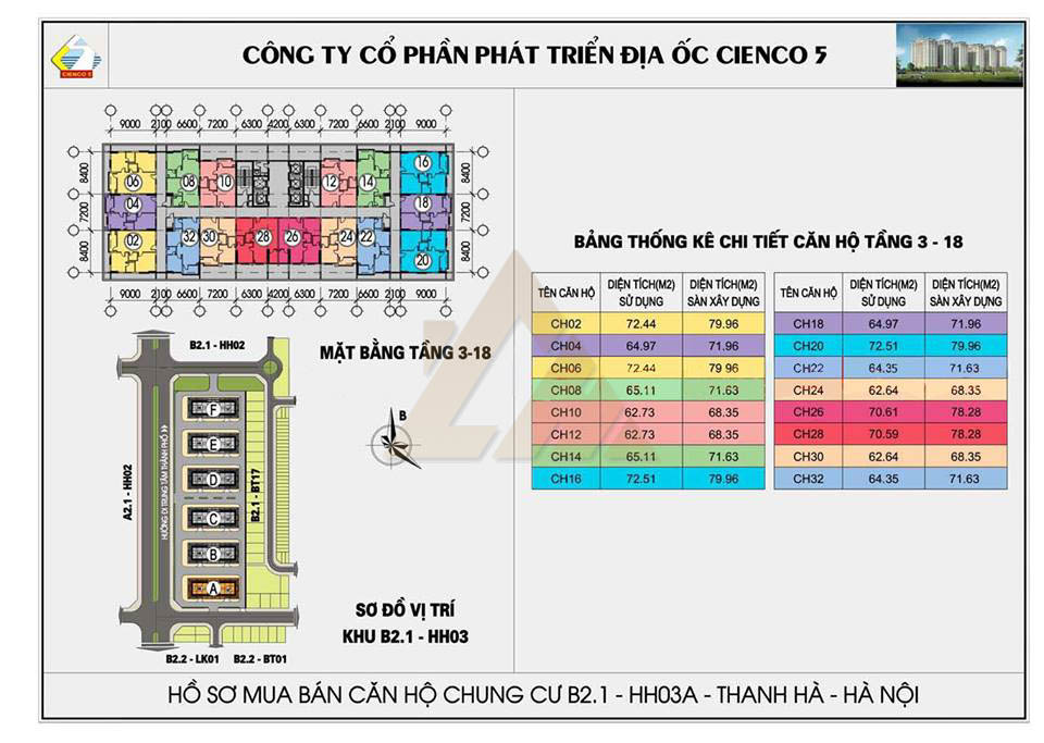 mặt bằng chung cư thanh hà b2.1 hh03 tầng 3