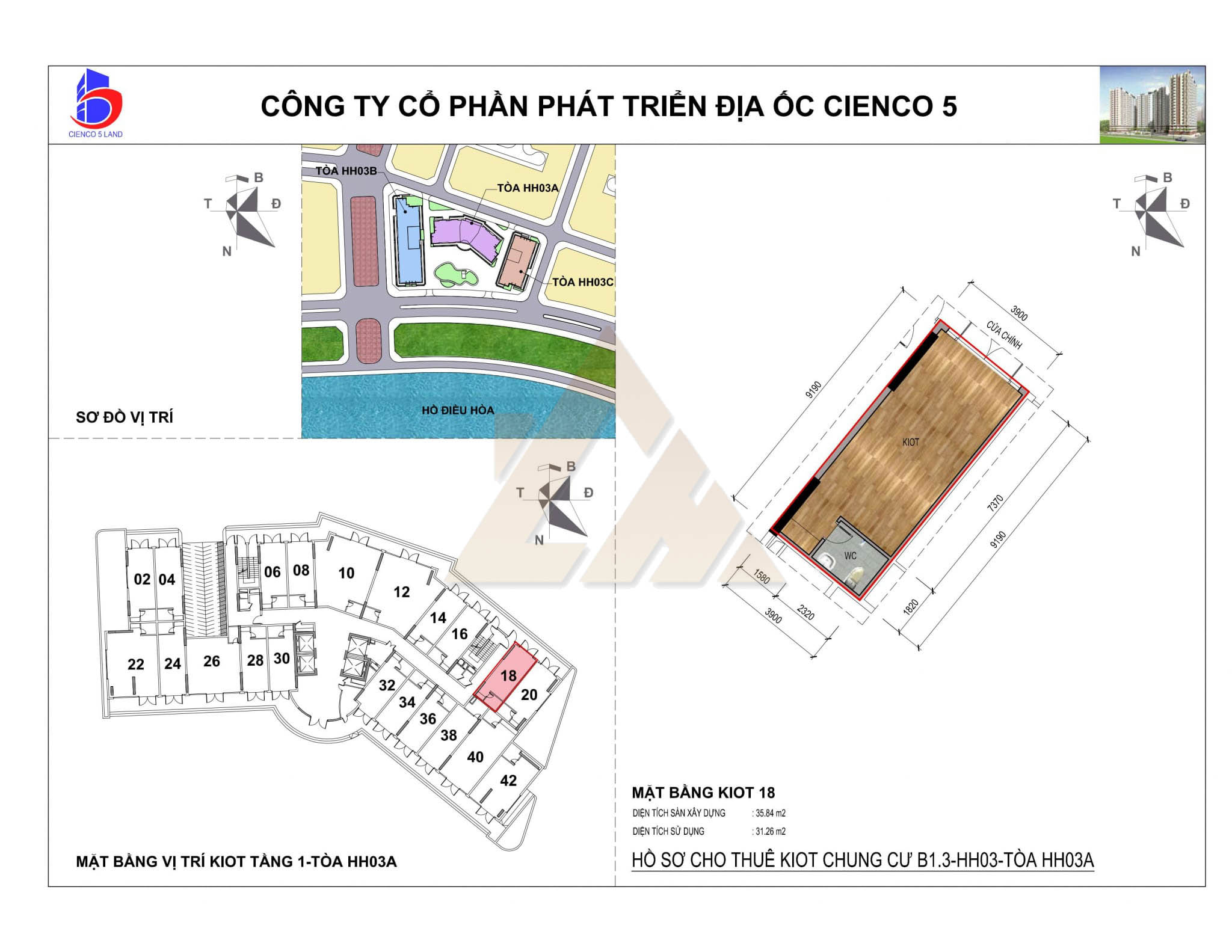 mặt bằng ki ốt thanh hà b1.3