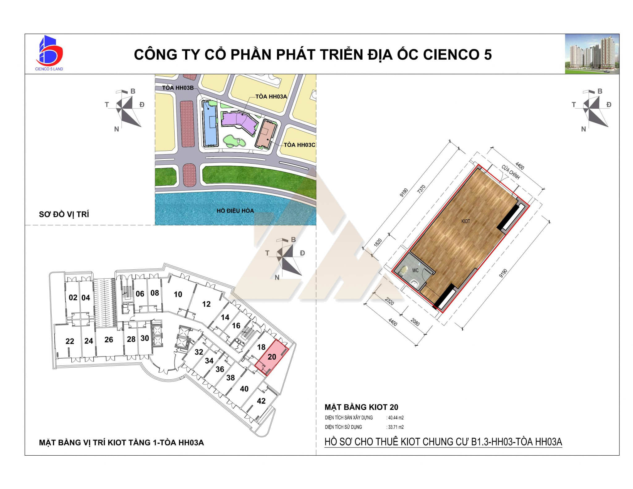 mặt bằng ki ốt thanh hà b1.3