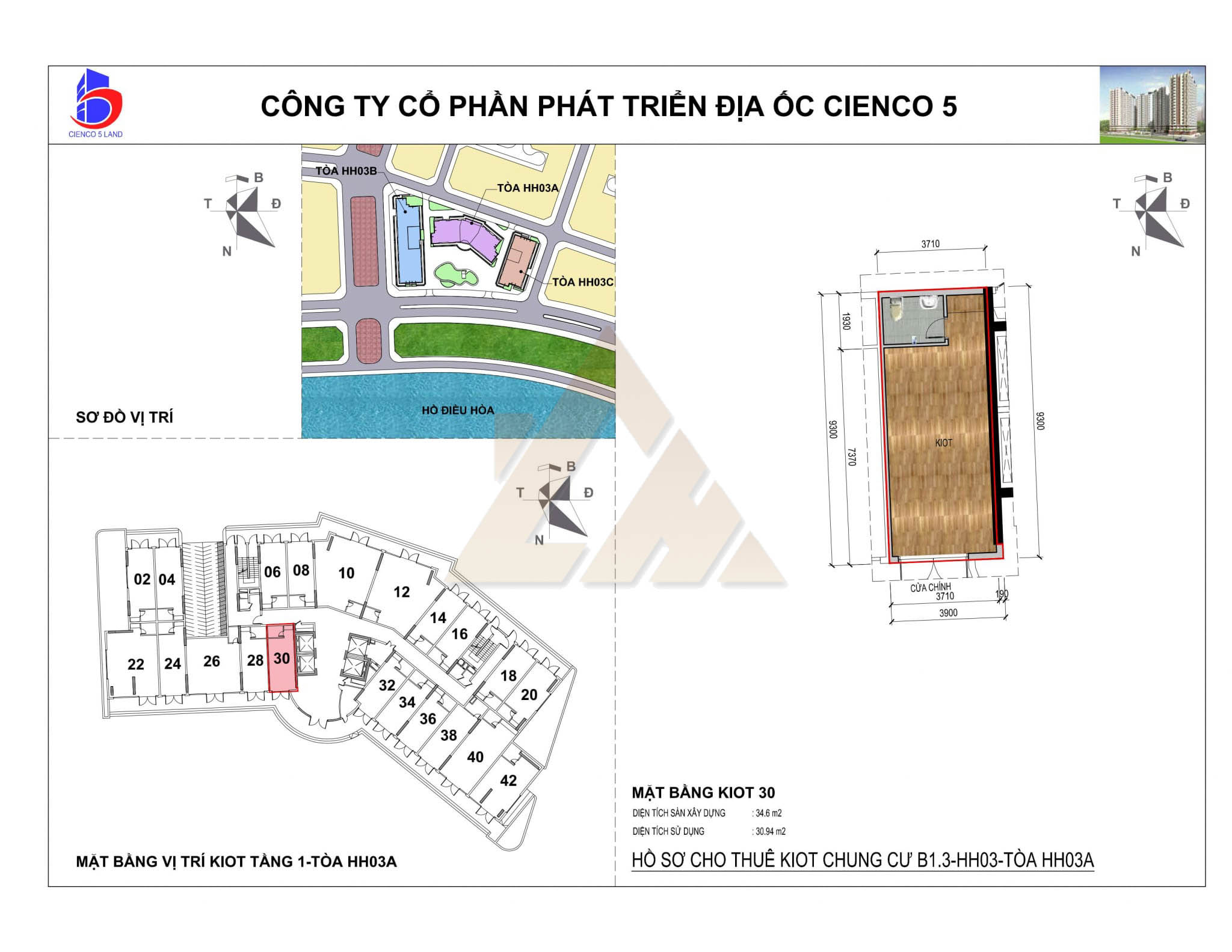 mặt bằng ki ốt thanh hà b1.3