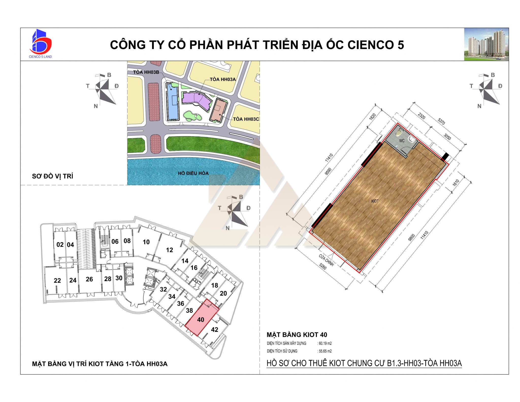 mặt bằng ki ốt thanh hà b1.3