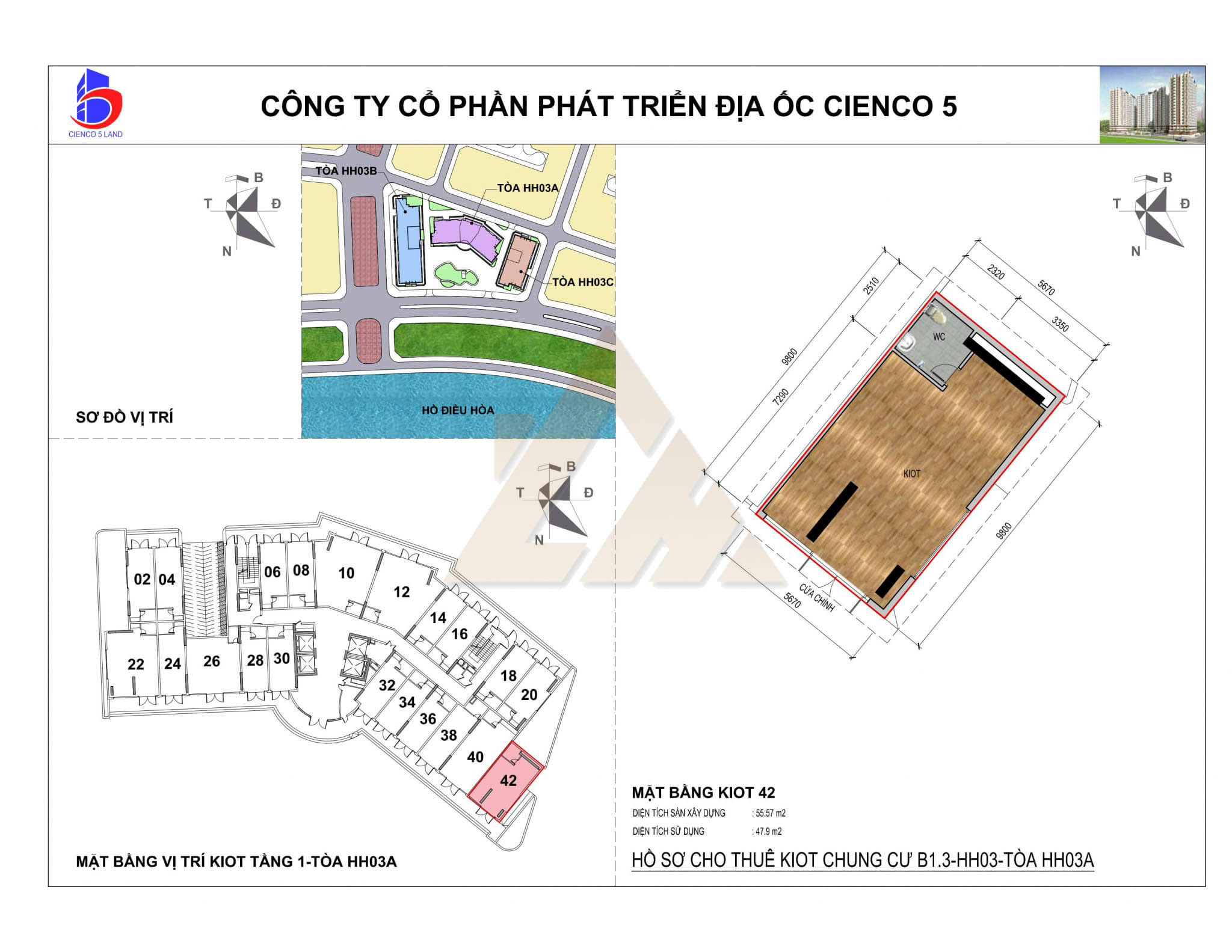 mặt bằng ki ốt thanh hà b1.3