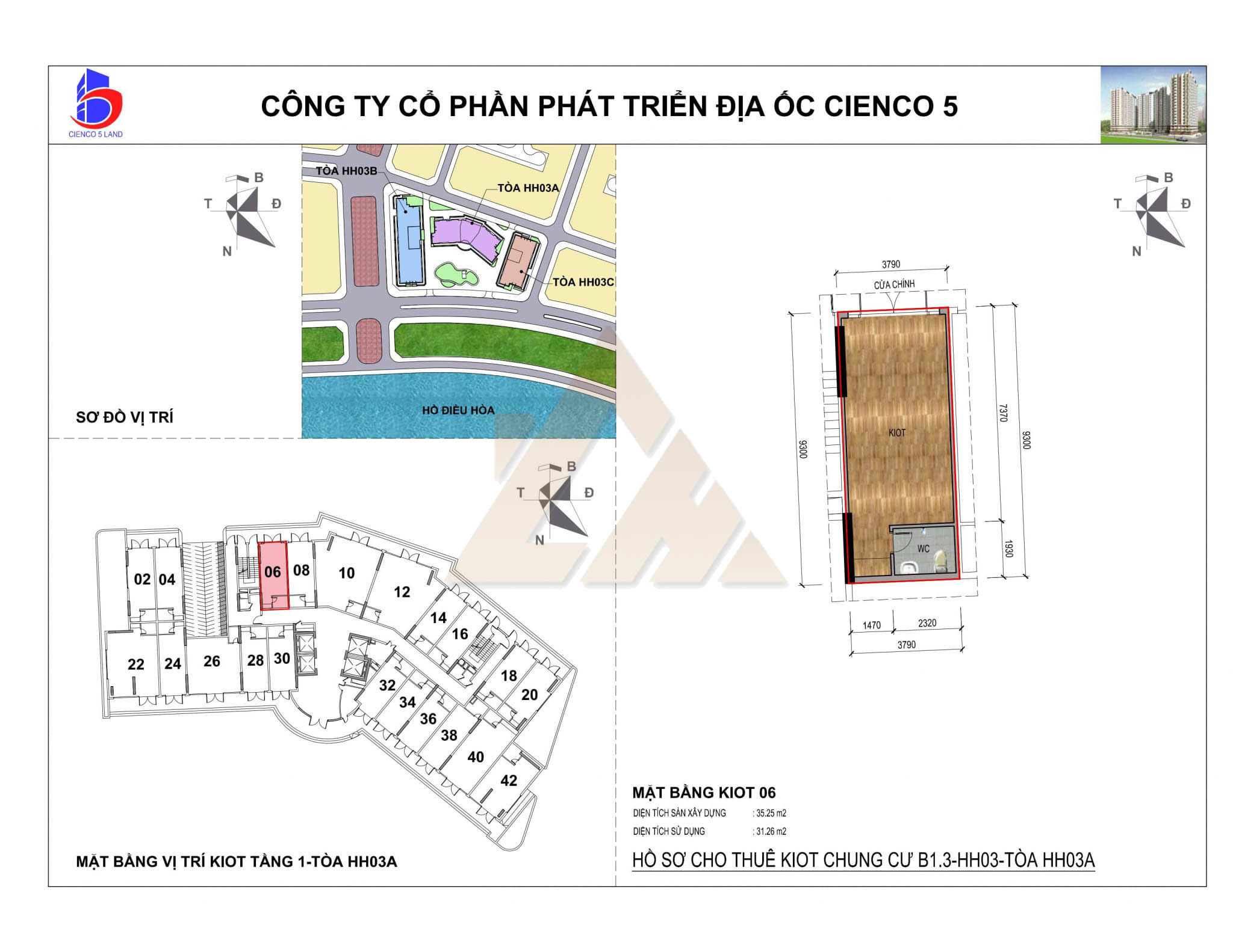 mặt bằng ki ốt thanh hà b1.3