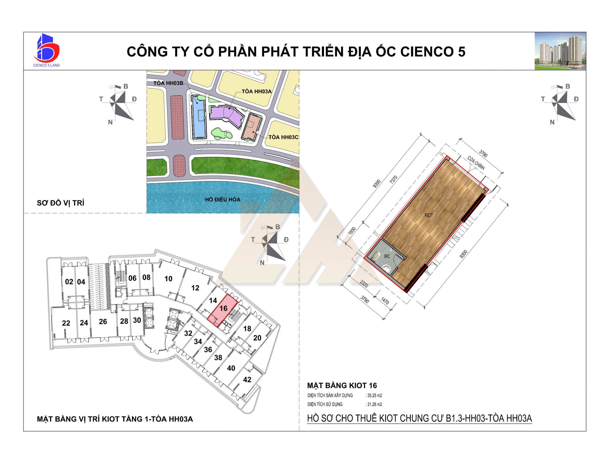 mặt bằng ki ốt thanh hà b1.3
