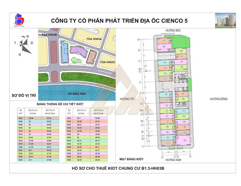 mặt bằng ki ốt thanh hà b1.3 hh03b