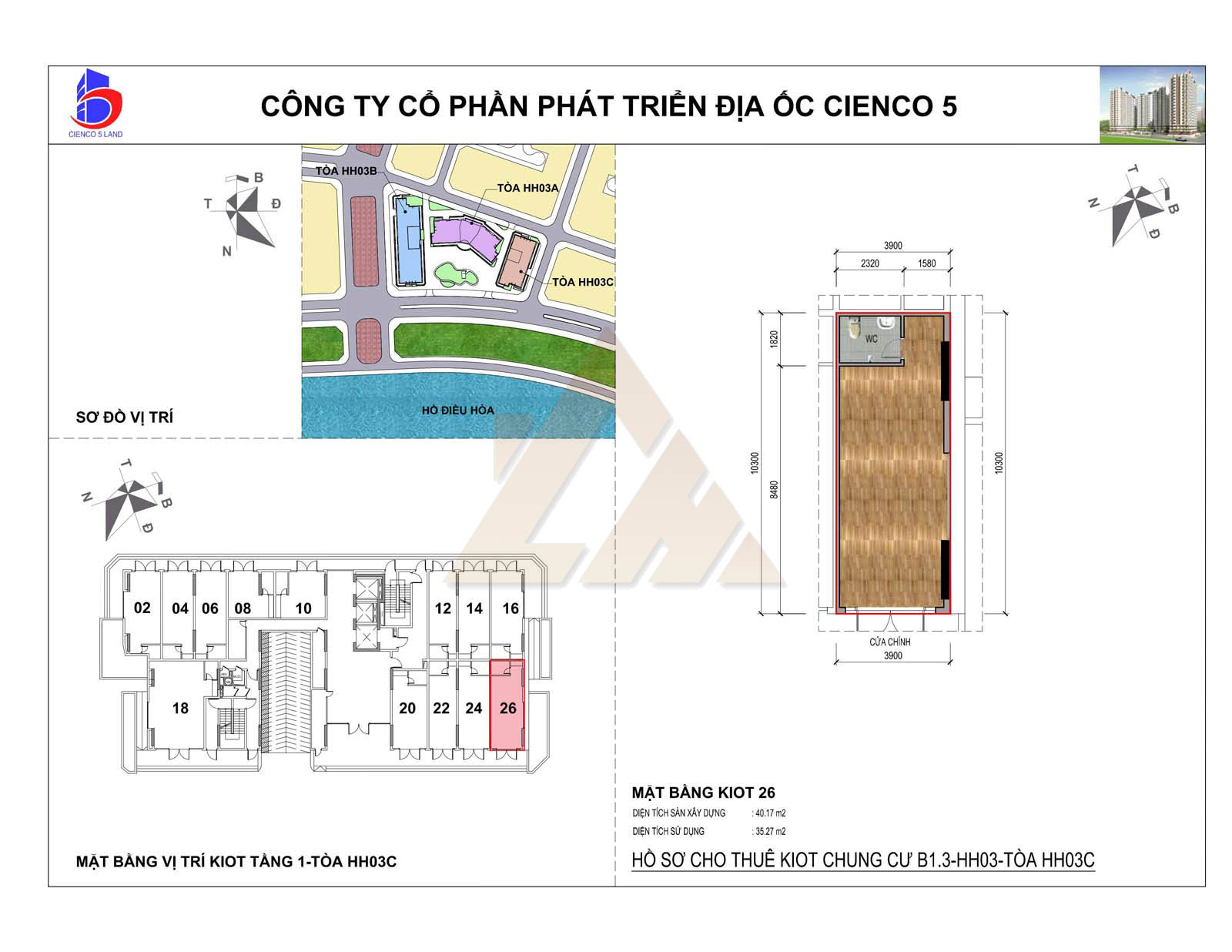 mặt bằng ki ốt thanh hà b1.3 hh03c