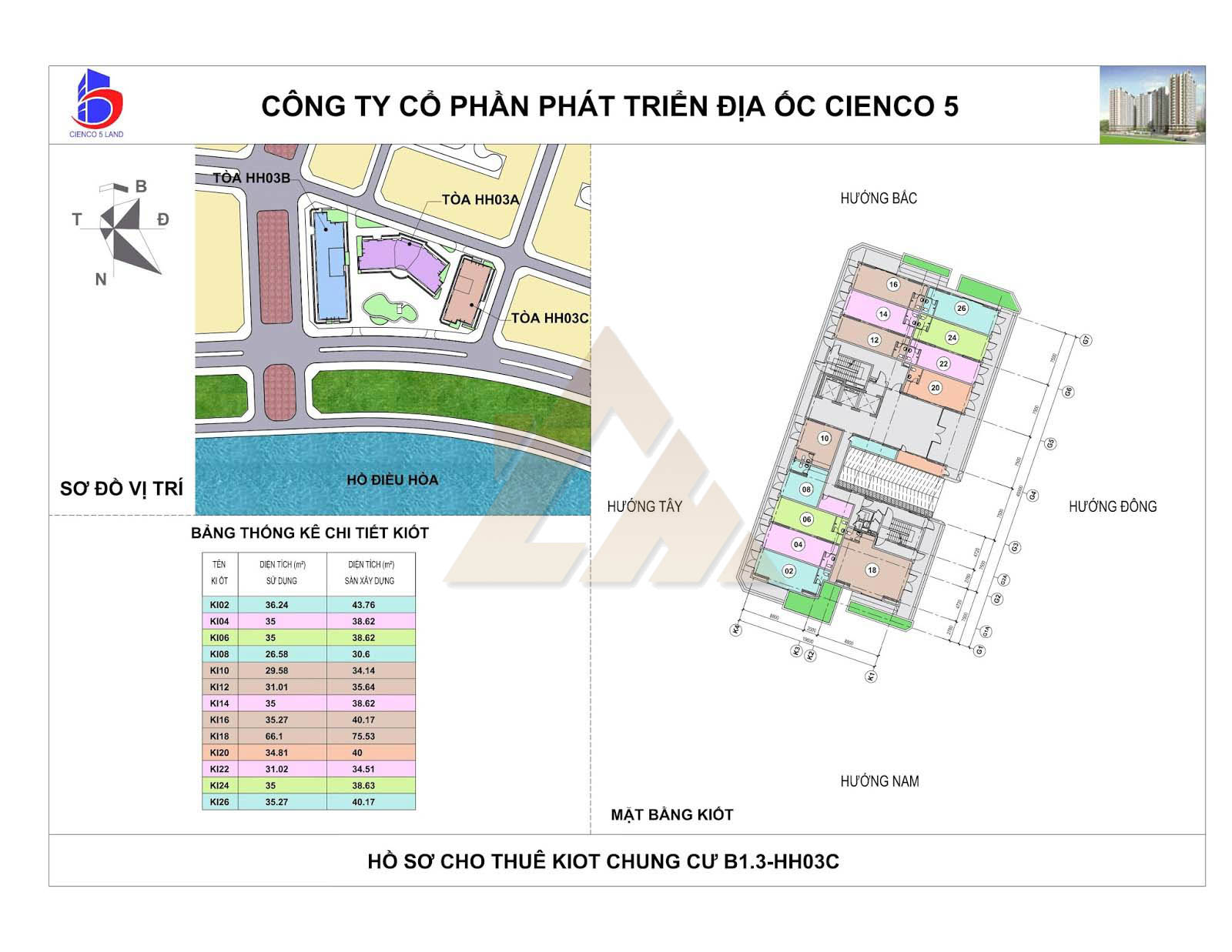mặt bằng ki ốt thanh hà b1.3 hh03c