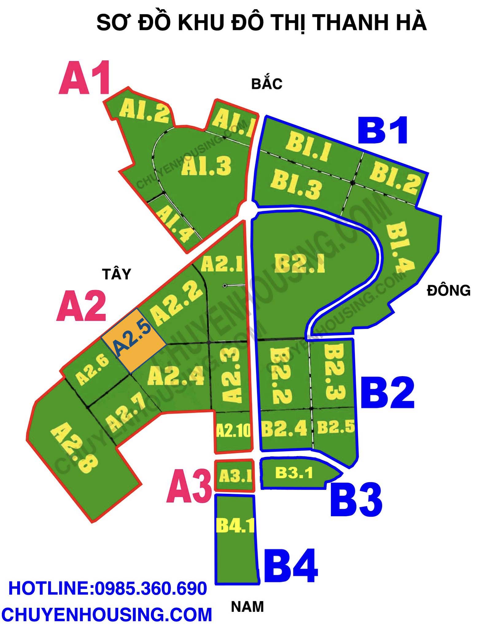bản đồ quy hoạch khu đô thị thanh hà
