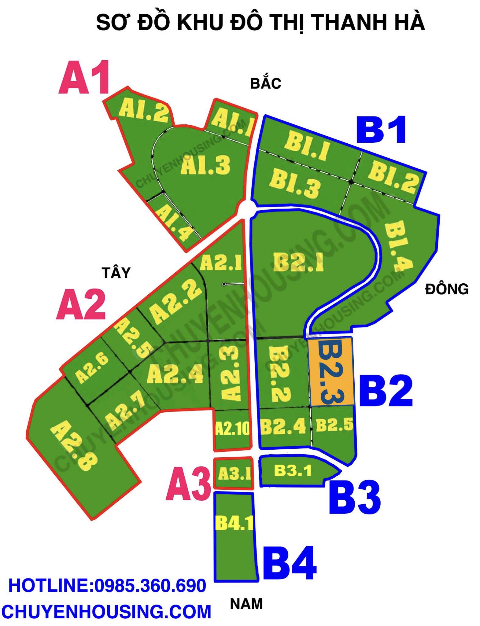 bản đồ quy hoạch khu đô thị thanh hà