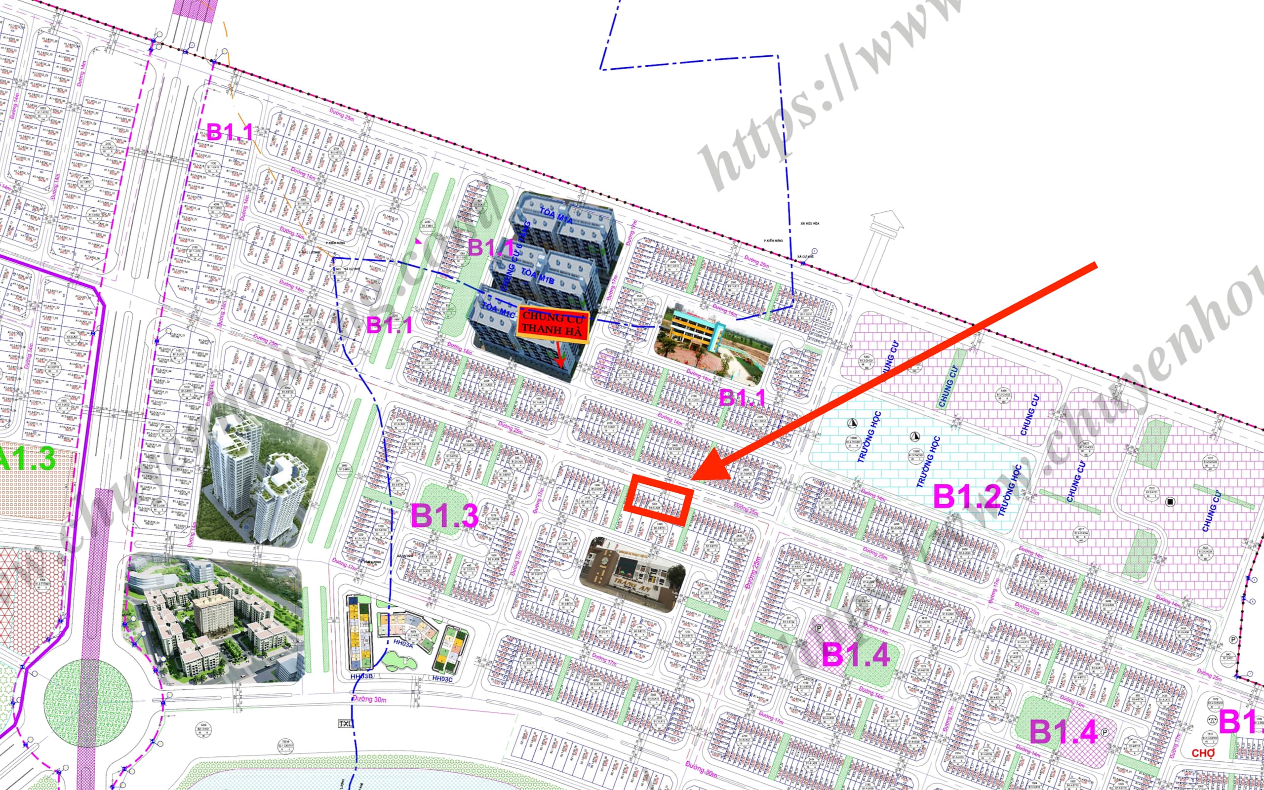 liền kề thanh hà b1.3 liền kề 8