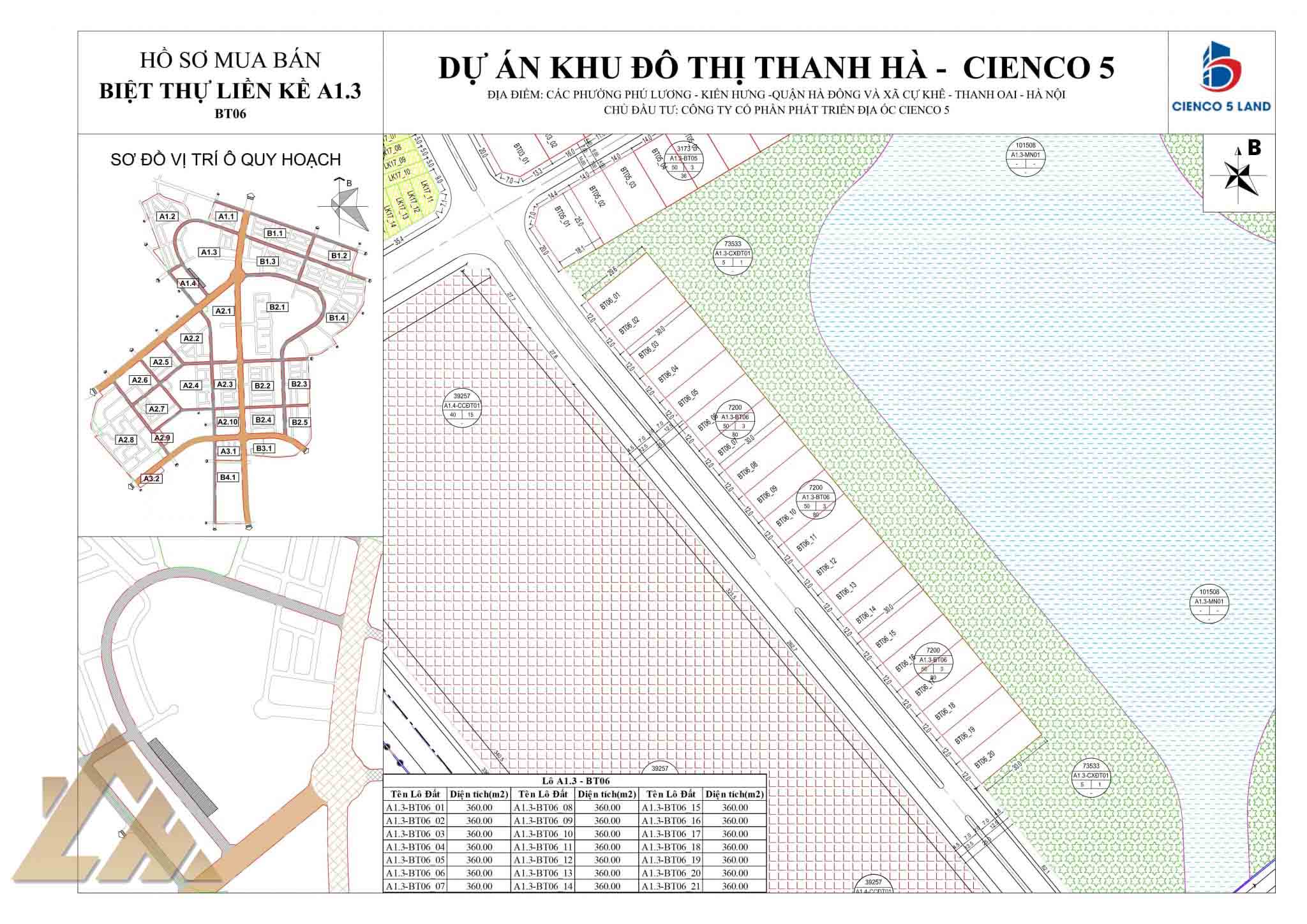 biệt thự thanh hà a1.3
