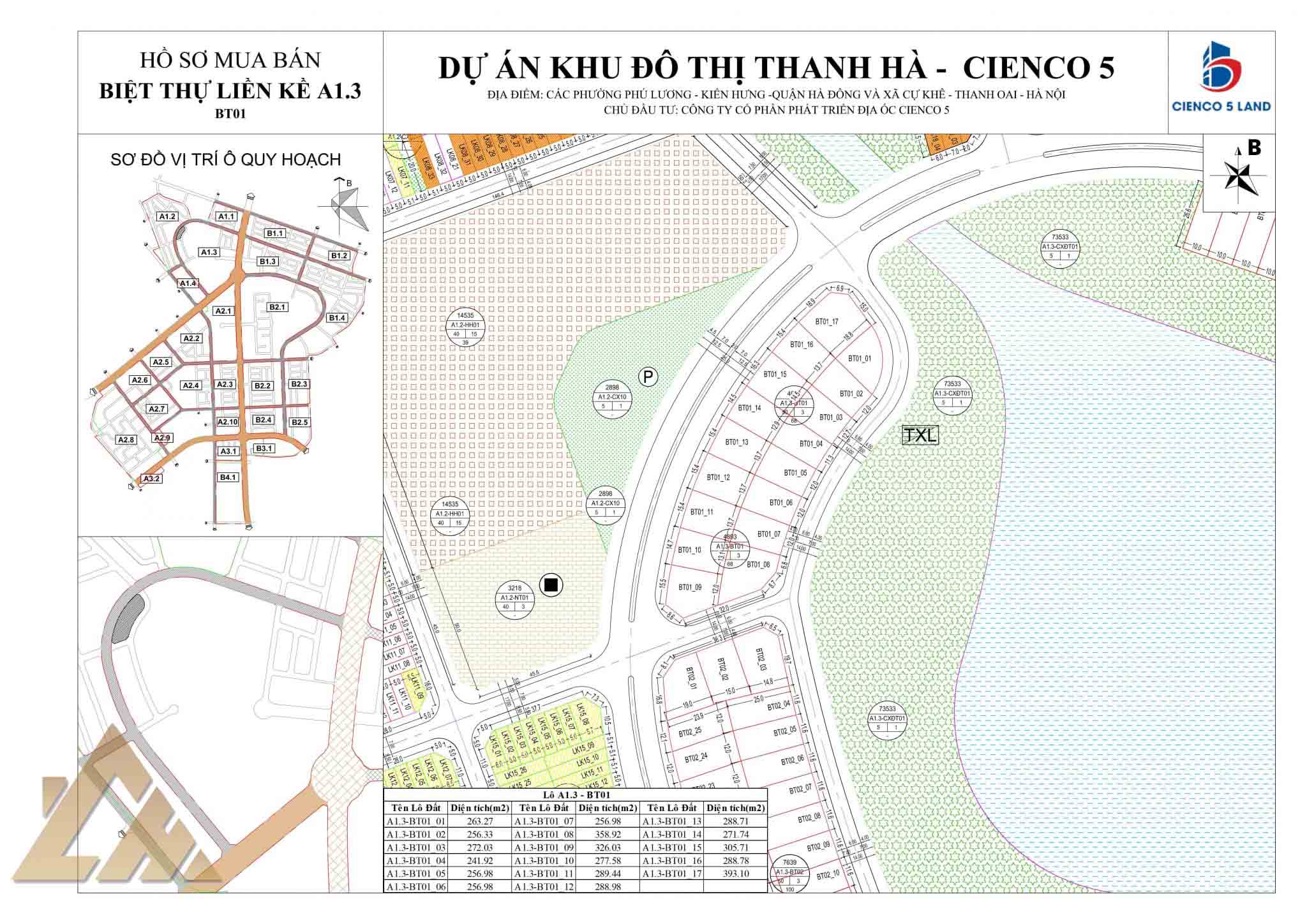 biệt thự thanh hà a1.3