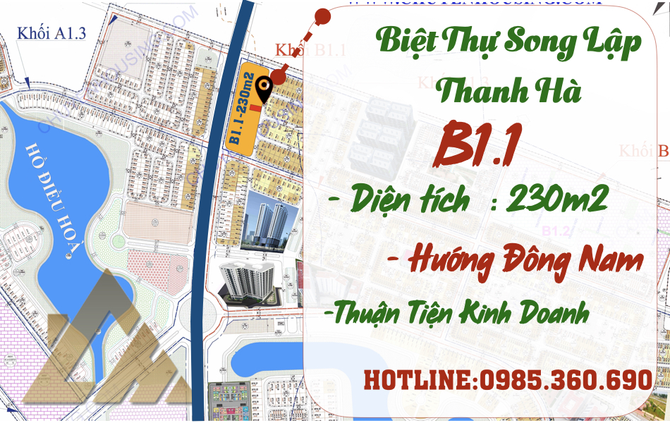 bán biệt thự thanh hà b1.1 biệt thự