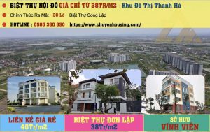 mua biệt thự Thanh Hà cắt lỗ