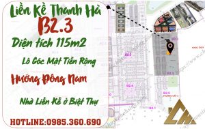 liền kề thanh hà b2.3 liền kề 07 lô 12