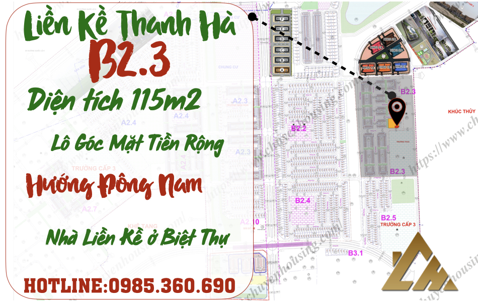 liền kề thanh hà b2.3 liền kề 07 lô 12