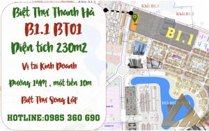 bán biệt thự thanh hà b1.1 biệt thự 1
