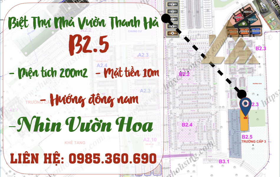 bán biệt thự thanh hà b2.5 biệt thự 0