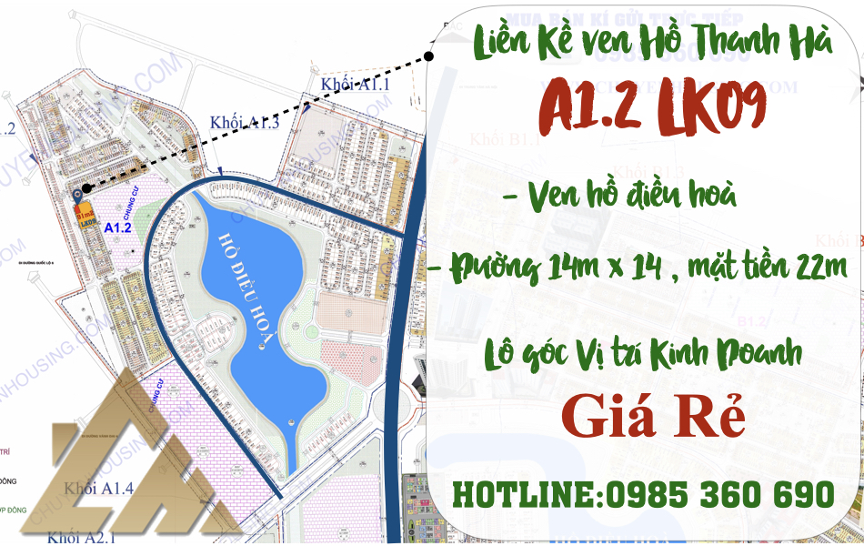 bán liền kề thanh hà a1.2 liền kề 9