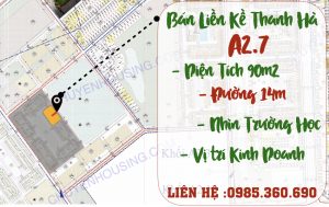 bán liền kề thanh hà a2.7 liền kề 10