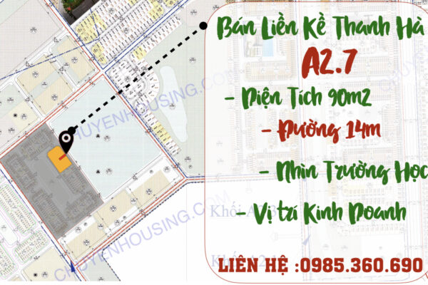 bán liền kề thanh hà a2.7 liền kề 10