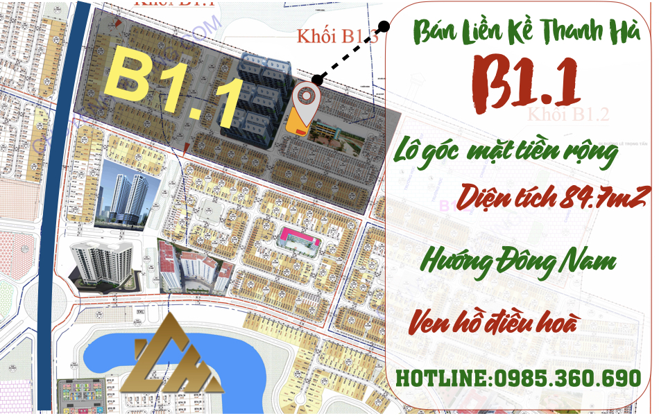 bán liền kề thanh hà b1.1 liền kề 13