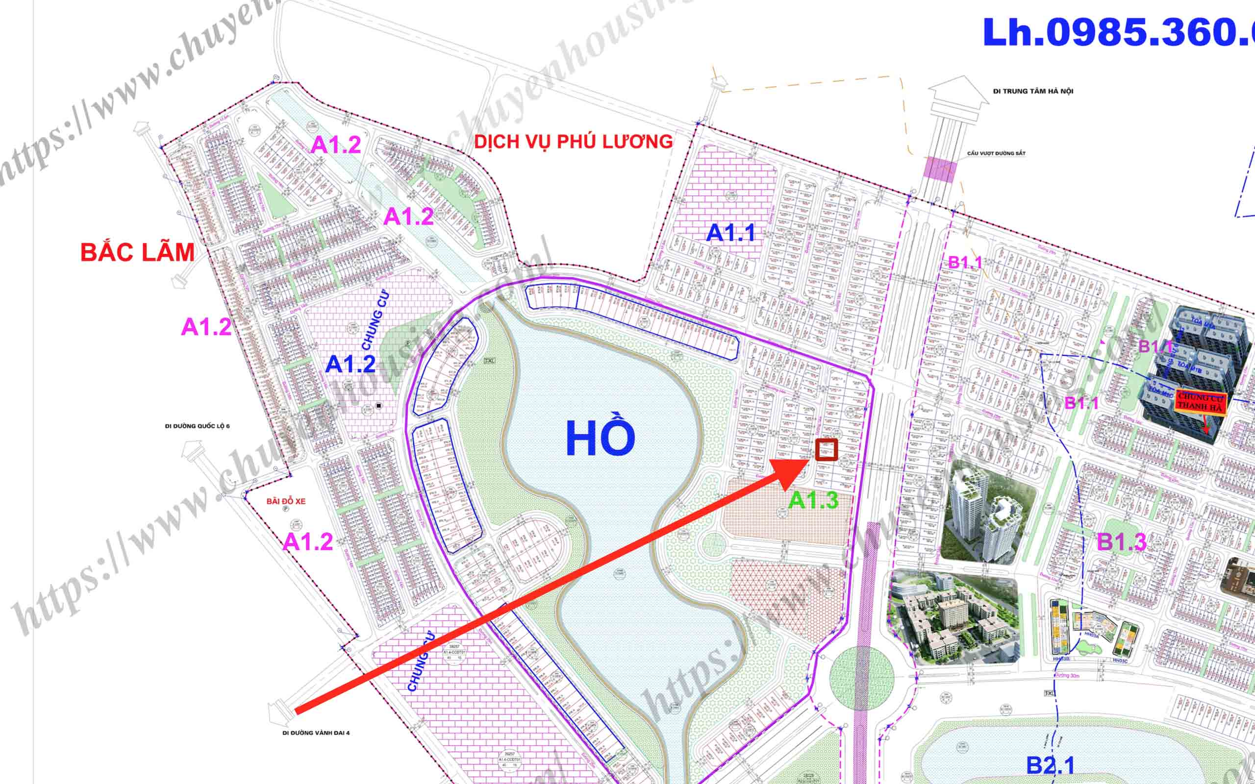 bán biệt thự thanh hà a1.3