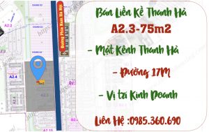 bán liền kề thanh hà a2.3 liền kề 4