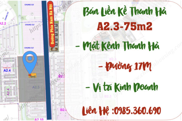 bán liền kề thanh hà a2.3 liền kề 4