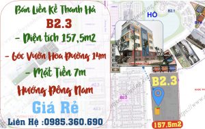 liền kề thanh hà b2.3 góc vườn hoa