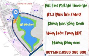 bán biệt thự thanh hà mặt hồ