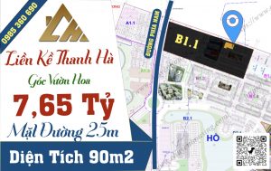 bán liền kề Thanh Hà b1.1 góc vườn hoa