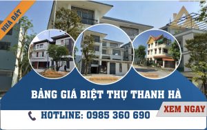 giá đất biệt thự thanh hà