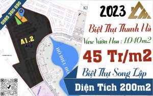 bán biệt thự thanh hà a1.2 nhìn vườn hoa