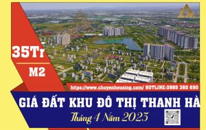 giá đất liền kề khu đô thị thanh hà