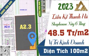 bán liền kề thanh hà a2.3 shophouse