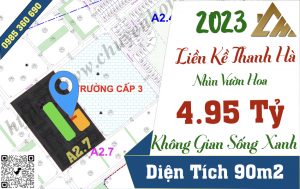 bán liền kề thanh hà a2.7 nhìn vườn hoa