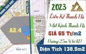 bán liền kề thanh hà mặt kênh